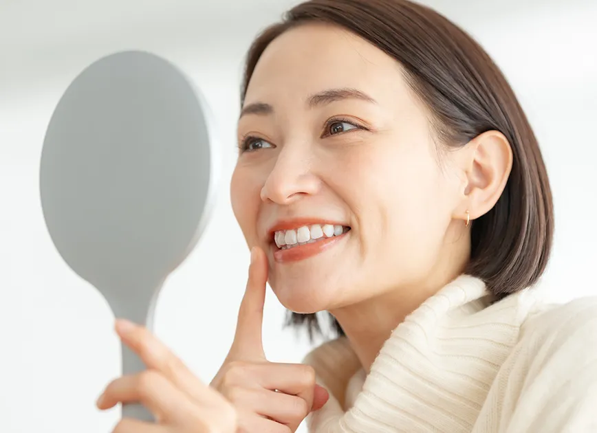 診療前の簡単10秒咬筋Check!